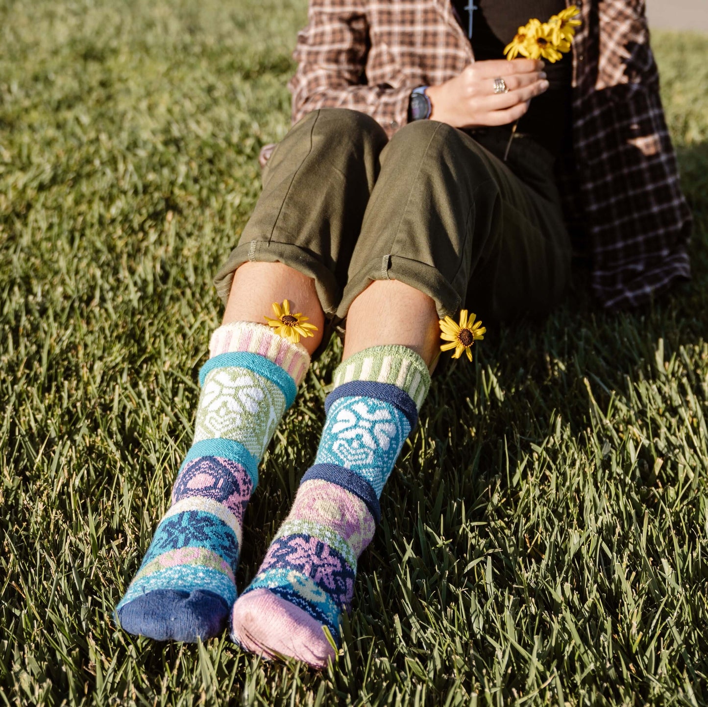 HUMMINGBIRD Knitted Crew Socks Made in USA