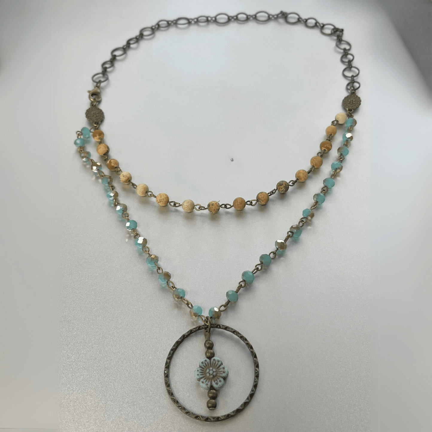 Picasso Wildflower Double Layered Necklace Made in USA
