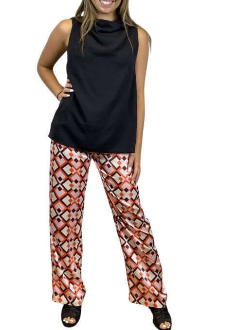 Pink Retro Satin Pants CLEARANCE FINAL SALE