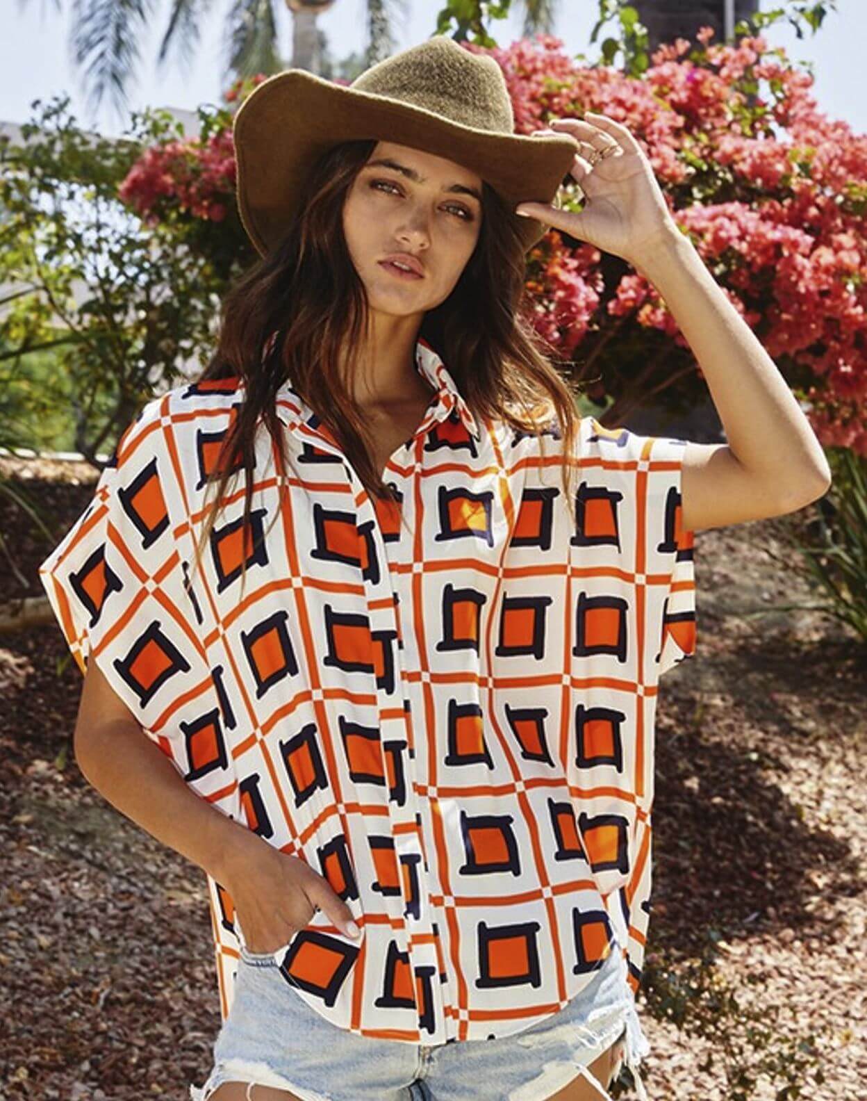 Our Favorite Versatile Button Down Top in Prints  CLEARANCE FINAL SALE