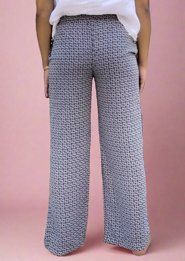 Navy Vintage Flower Print Pants - Clearance Final Sale