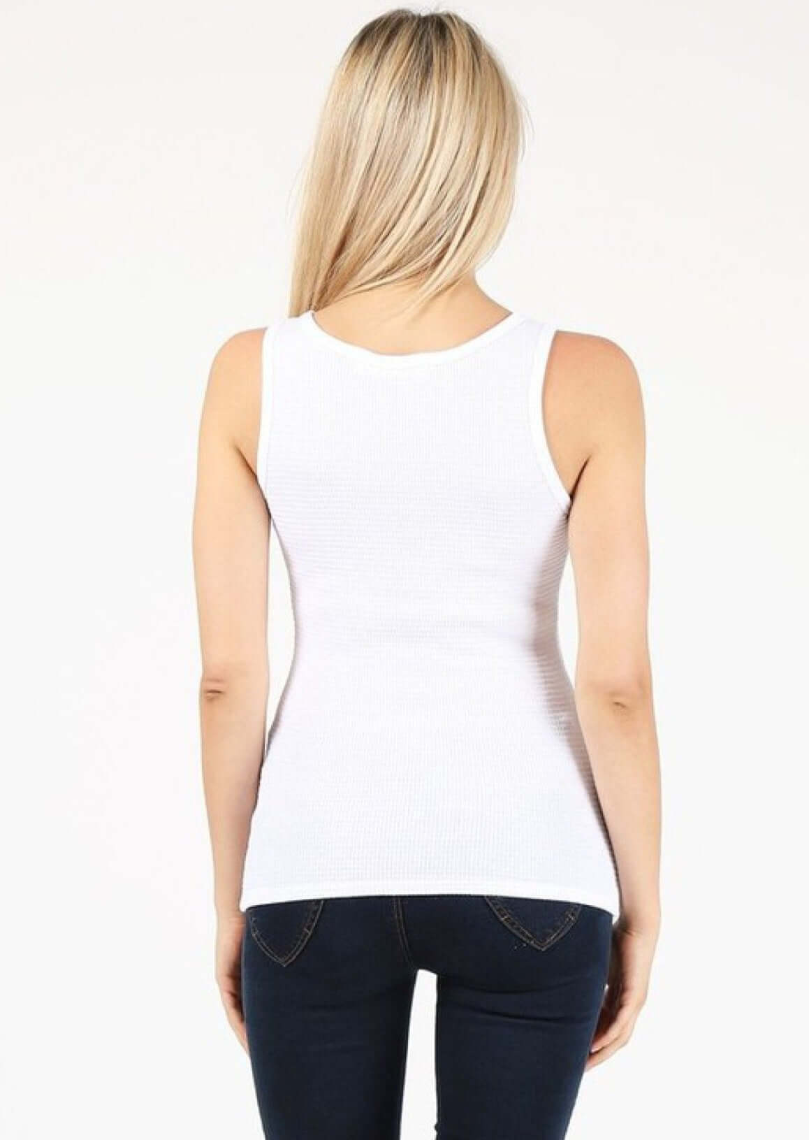 Cotton Scoop Neck Fitted Textured Mineral Washed Tank CLEARANCE FINAL SALE