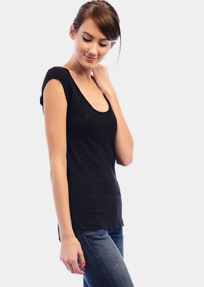 Scoop Neck Fitted Tee - CLEARANCE FINAL SALE