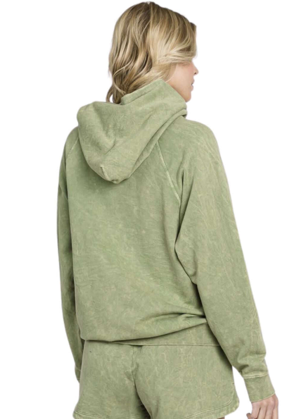All American Mineral Washed French Terry Sweatshirt Hoodie Made in USA