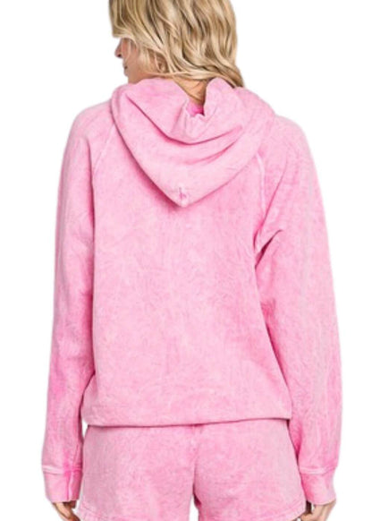 All American Mineral Washed French Terry Sweatshirt Hoodie Made in USA