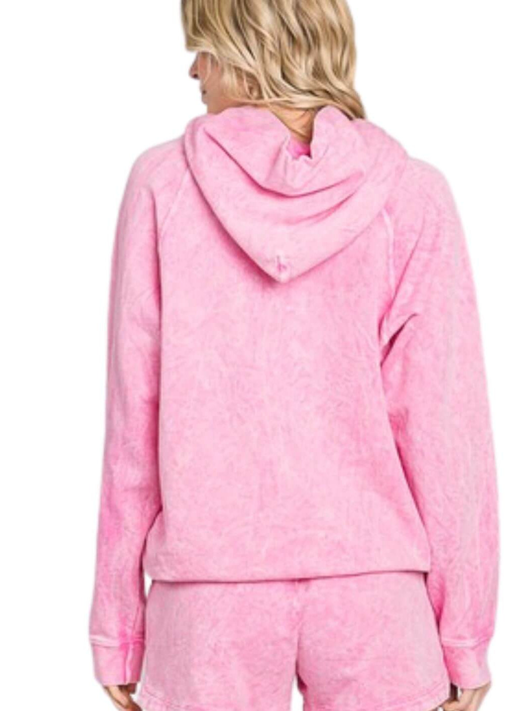 All American Mineral Washed French Terry Sweatshirt Hoodie Made in USA