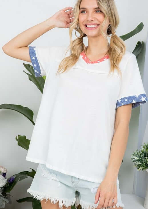 All Cotton Patriotic Essentials Tee CLEARANCE FINAL SALE