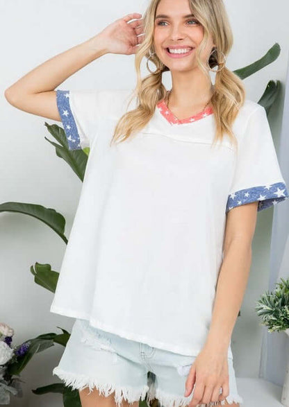 All Cotton Patriotic Essentials Tee CLEARANCE FINAL SALE