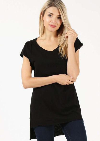 Cotton Modal High Low Tunic Tee CLEARANCE FINAL SALE