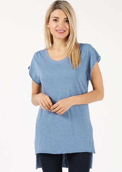 Cotton Modal High Low Tunic Tee CLEARANCE FINAL SALE