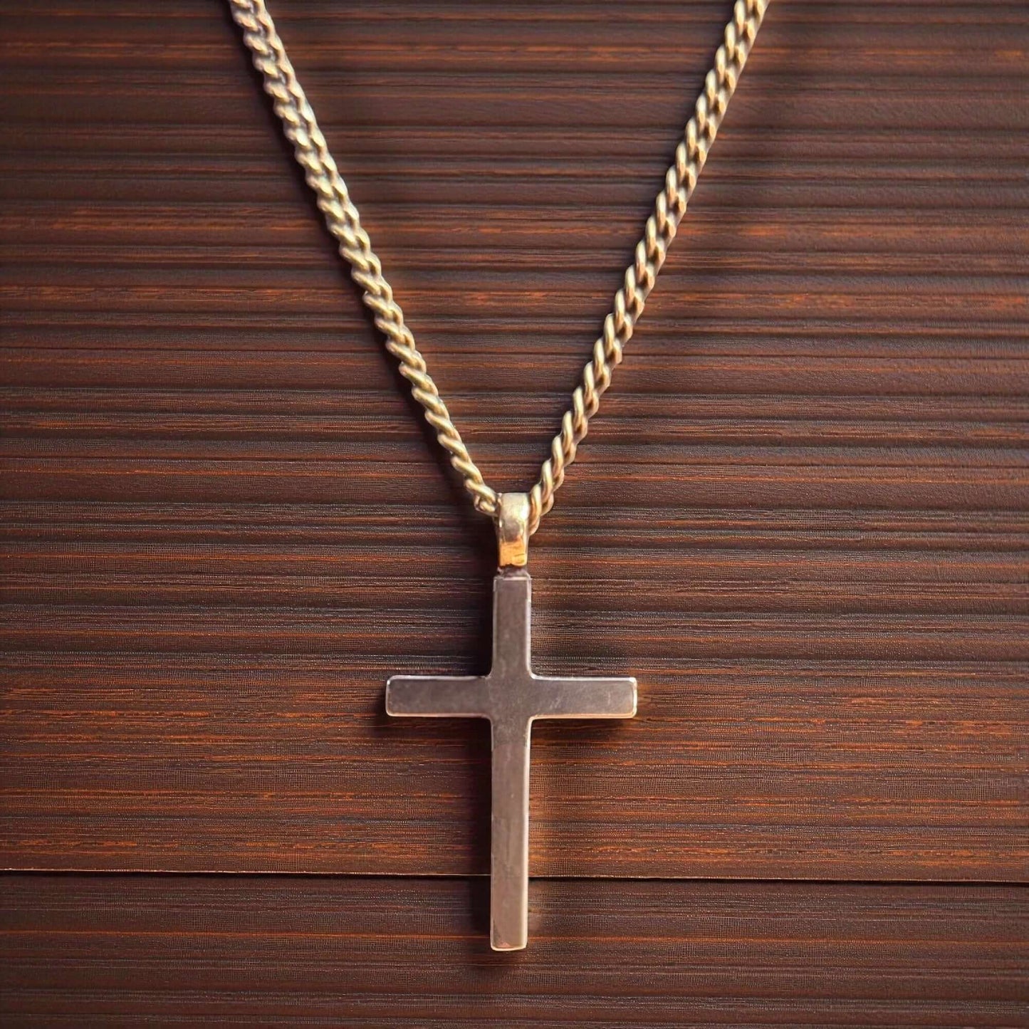 FAITH Classic Cross Necklace - Bronze