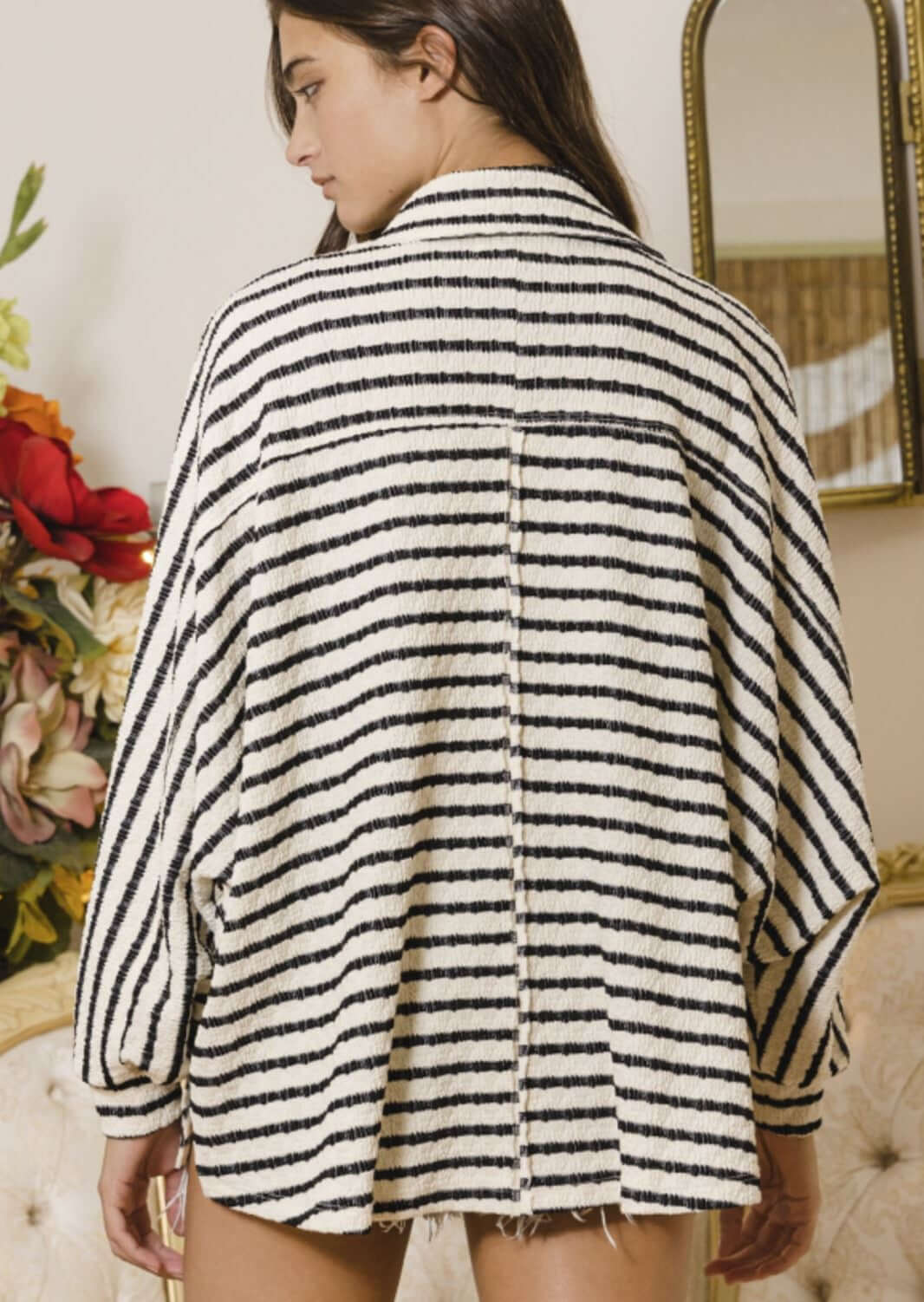 Striped Comfort Me Contrast Pocket Henley CLEARANCE FINAL SALE