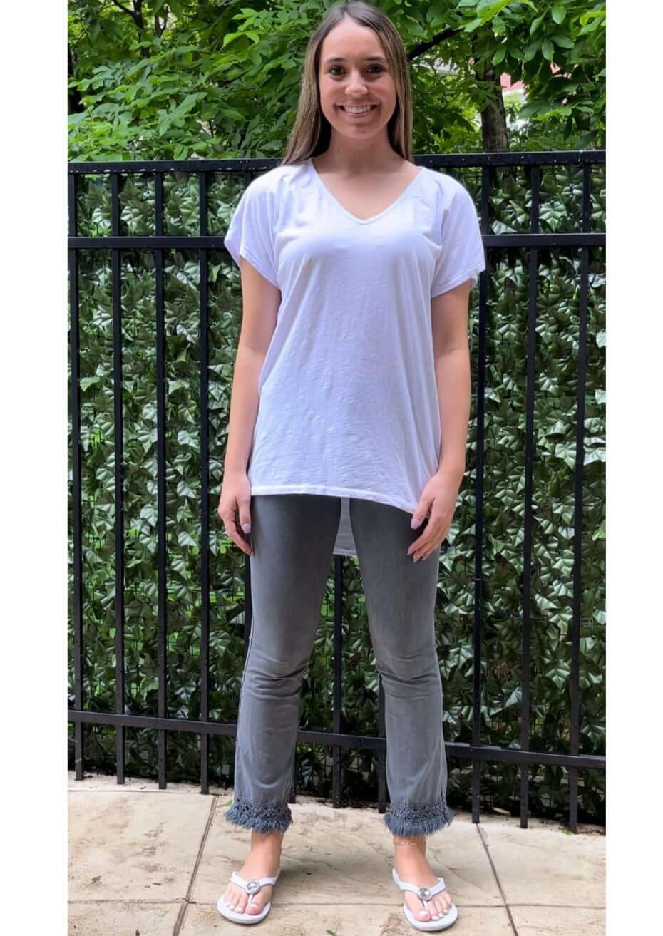 High Low V-Neck Super Comfy Tee - Clearance Final Sale