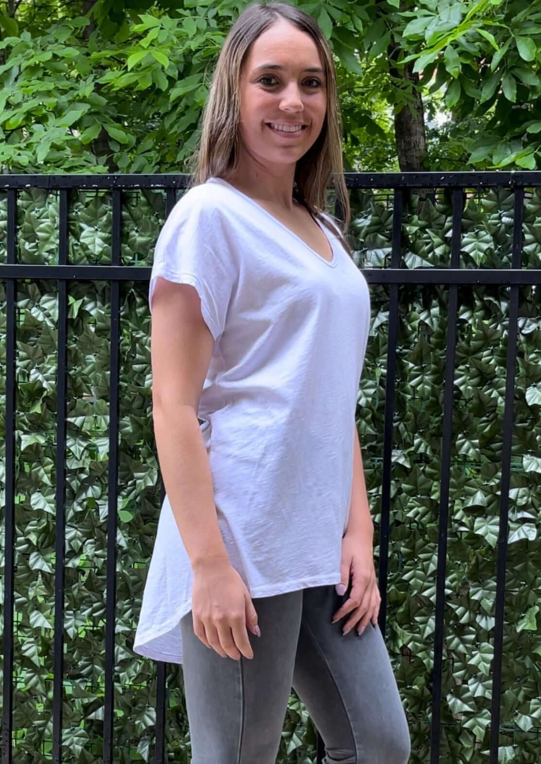 High Low V-Neck Super Comfy Tee - Clearance Final Sale