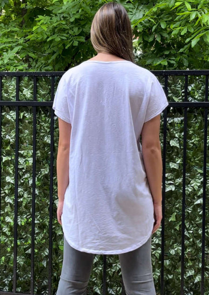 High Low V-Neck Super Comfy Tee - Clearance Final Sale