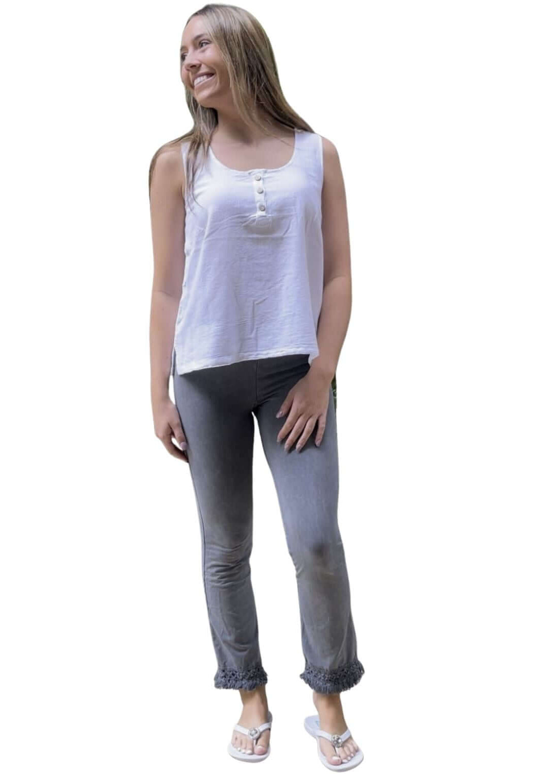 Cotton Wardrobe Essential Sleeveless Top - Clearance Final Sale