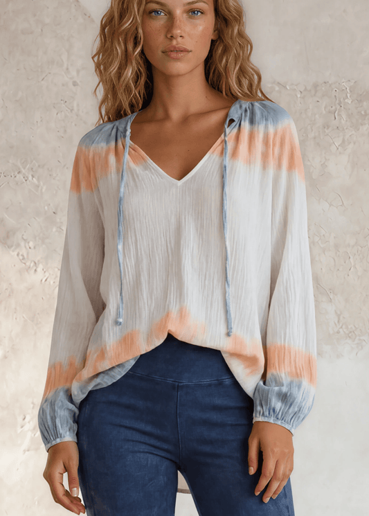 Maya Cotton Gauze Tie Dye Top Made in USA
