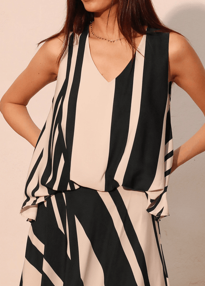 Sienna Stripe Front Tucked Top