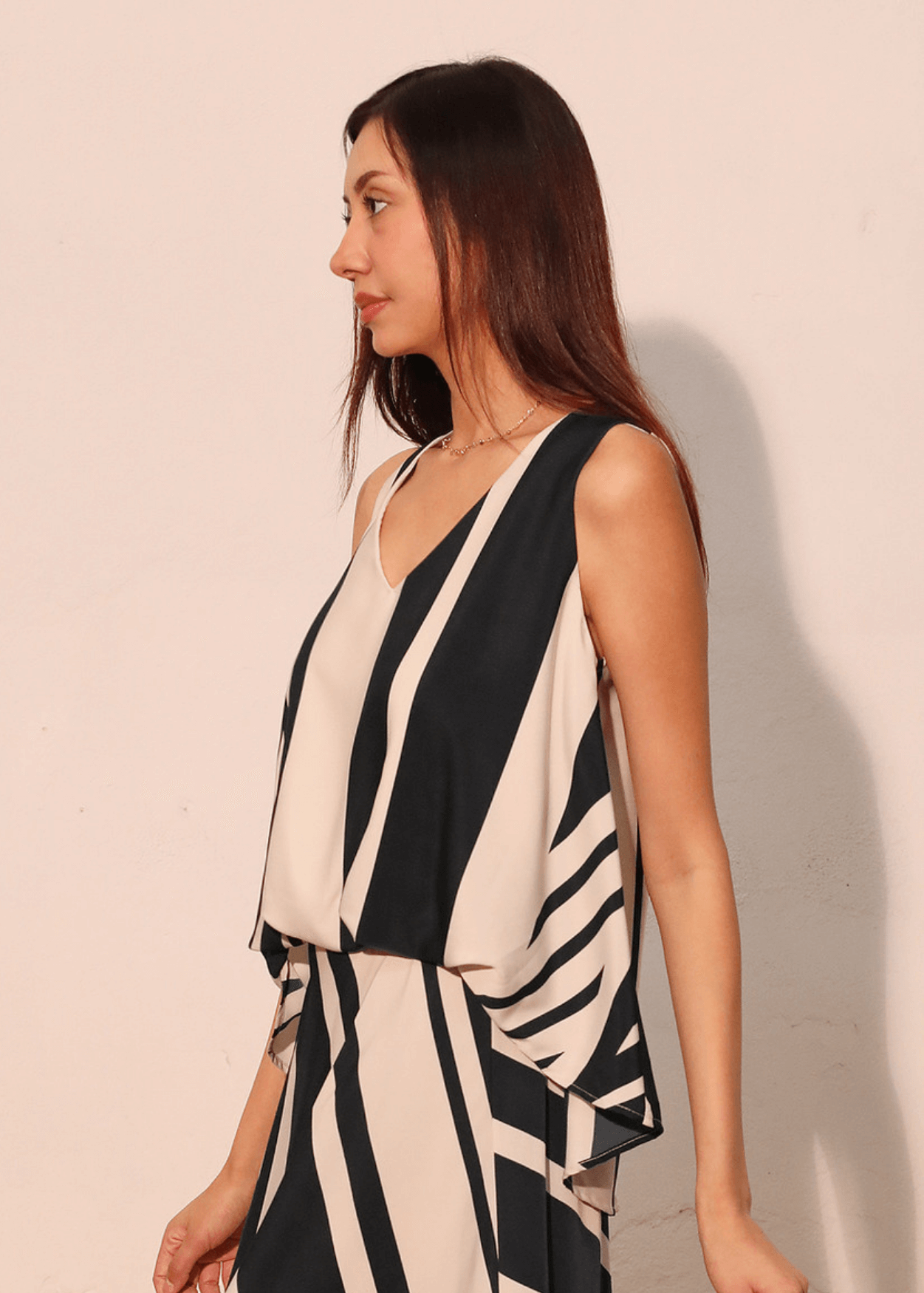 Sienna Stripe Front Tucked Top