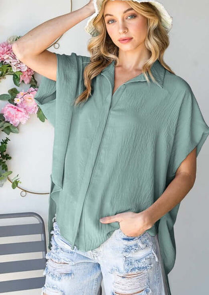 Our Favorite Versatile Button Down Top - CLEARANCE FINAL SALE