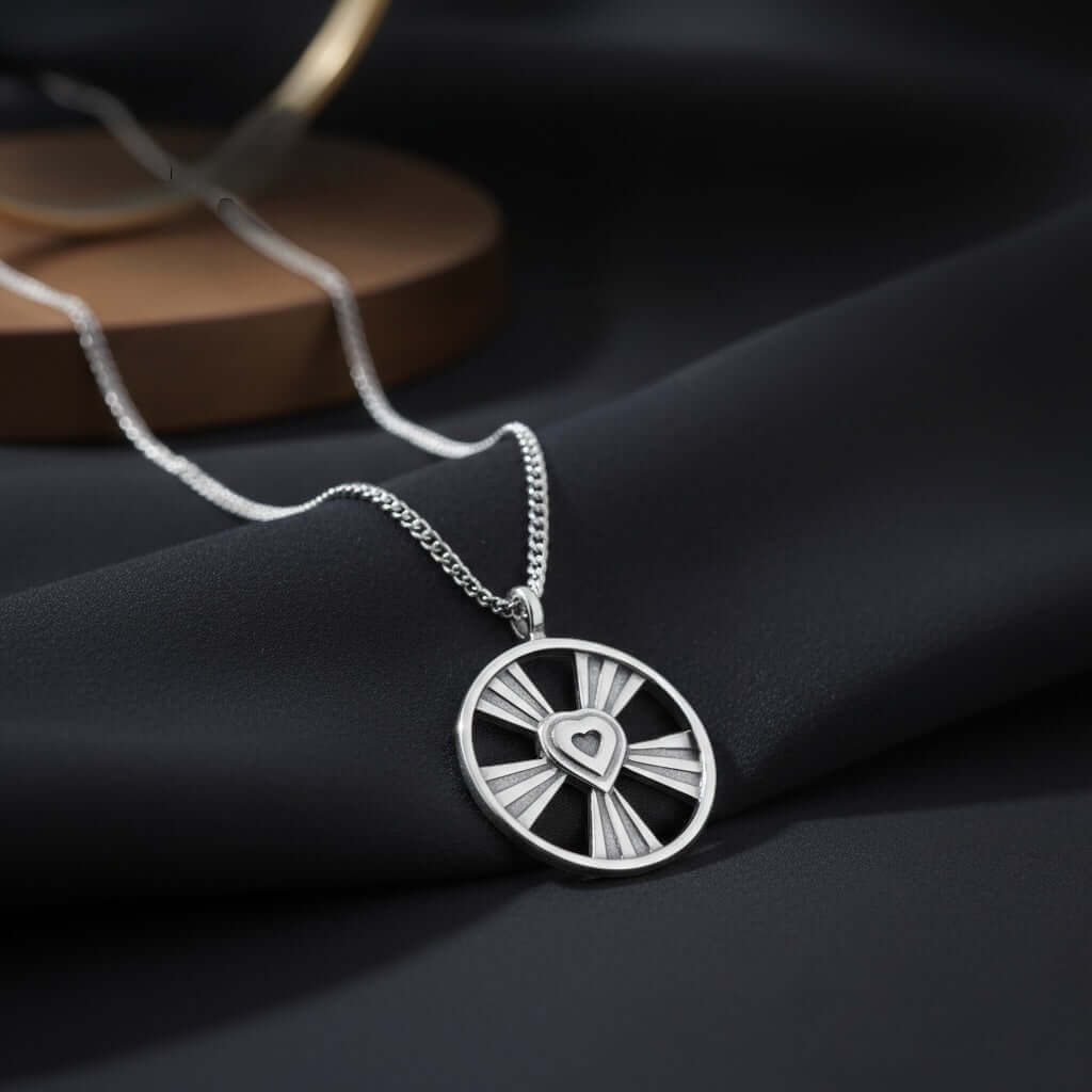 LOVE Shining Heart Necklace - Sterling Silver