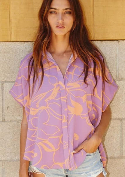Our Favorite Versatile Button Down Top in Prints  CLEARANCE FINAL SALE