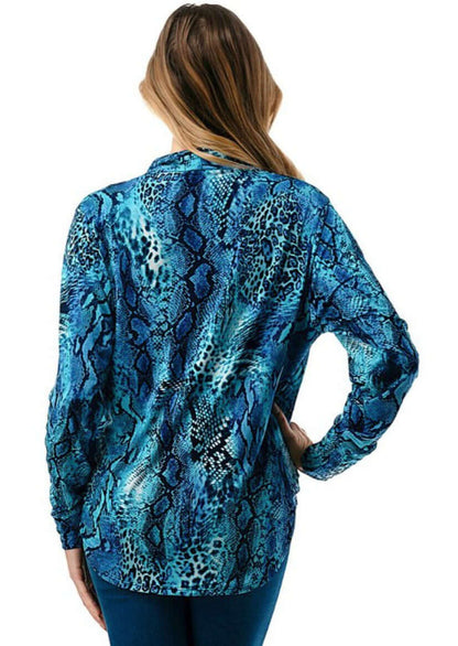 The Blues Fashion Surplice Top CLEARANCE FINAL SALE