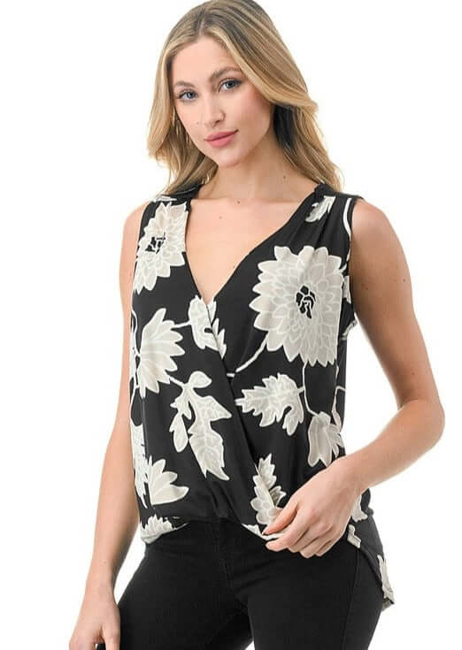 Forever Florals Surplice Top CLEARANCE FINAL SALE