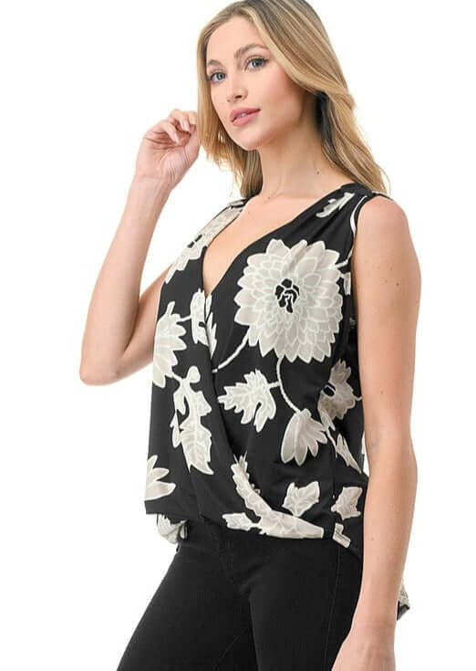 Forever Florals Surplice Top CLEARANCE FINAL SALE