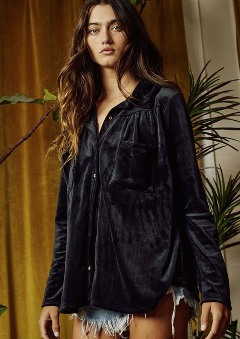 Soft Embrace Stretch Velvet Top