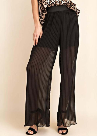Bold & Beautiful Sheer Pleated Pants CLEARANCE FINAL SALE