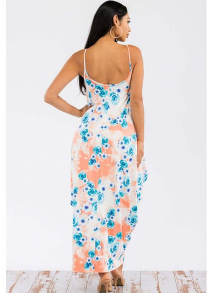 Tropical Resort Cami Floral Dress with Pockets - Clearance Final Sale