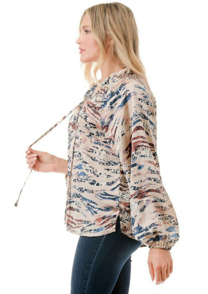Colorful Zebra Print Blouse CLEARANCE FINAL SALE