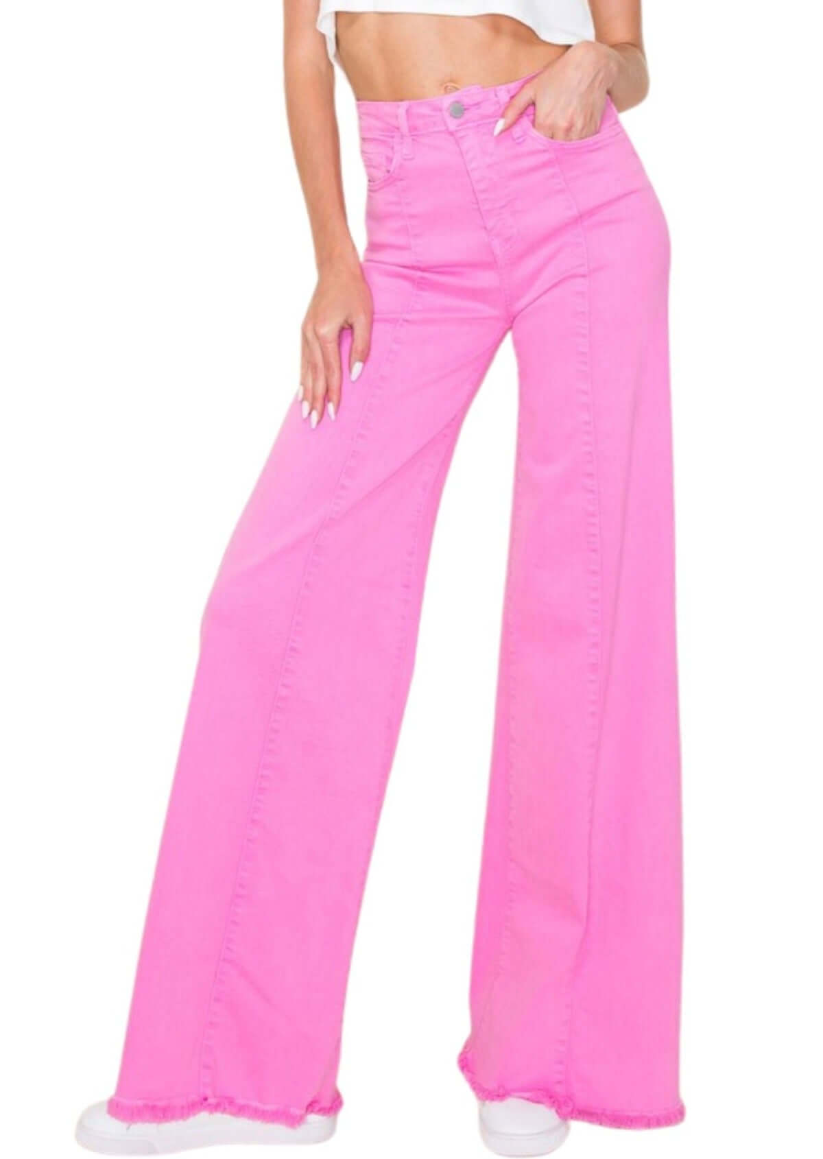 High Waist Flare Leg Denim Jeans - Clearance Final Sale