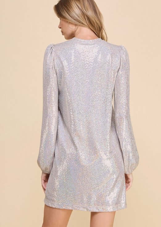 Glam Puff Sleeve Mini Dress CLEARANCE FINAL SALE