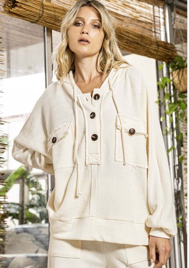 Lounge in Style French Terry Cotton Hoodie