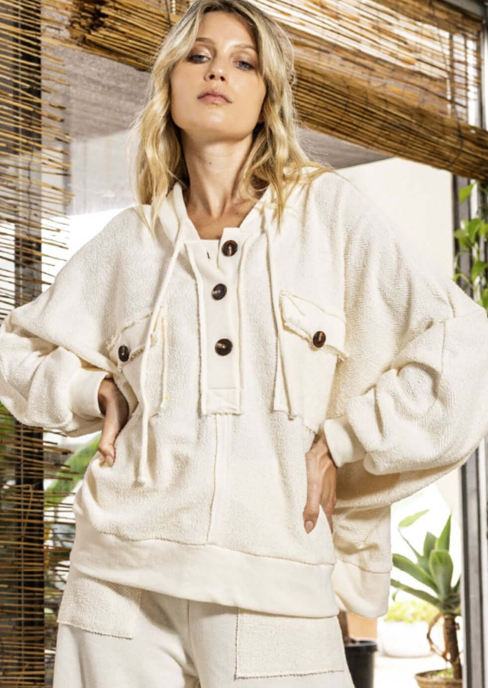 Lounge in Style French Terry Cotton Hoodie