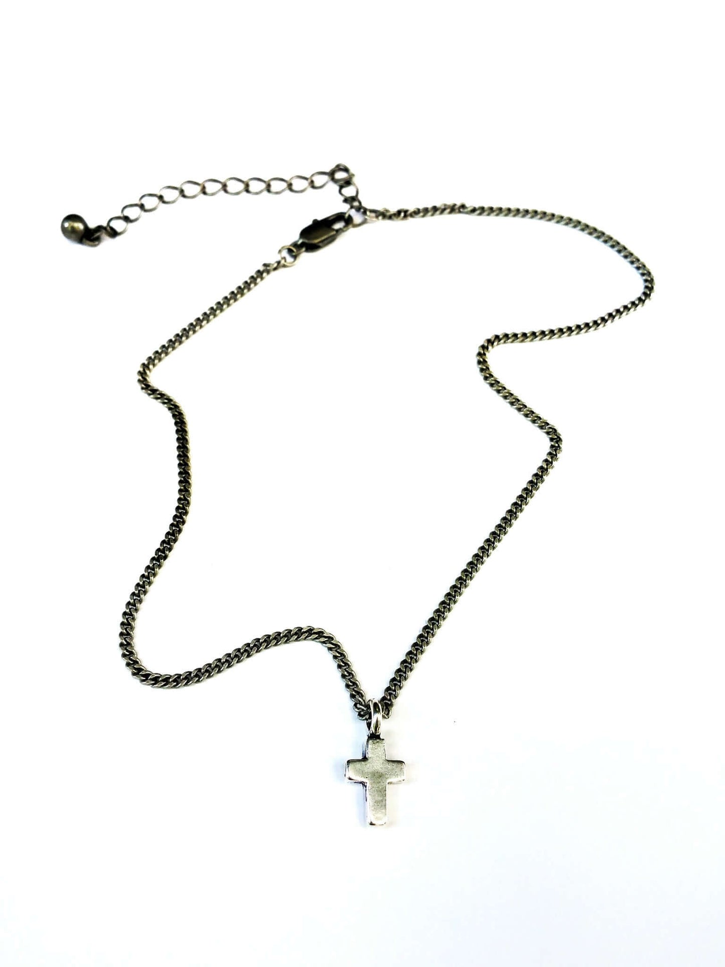 Cross of Comfort Necklace - Sterling Silver Choker Charm