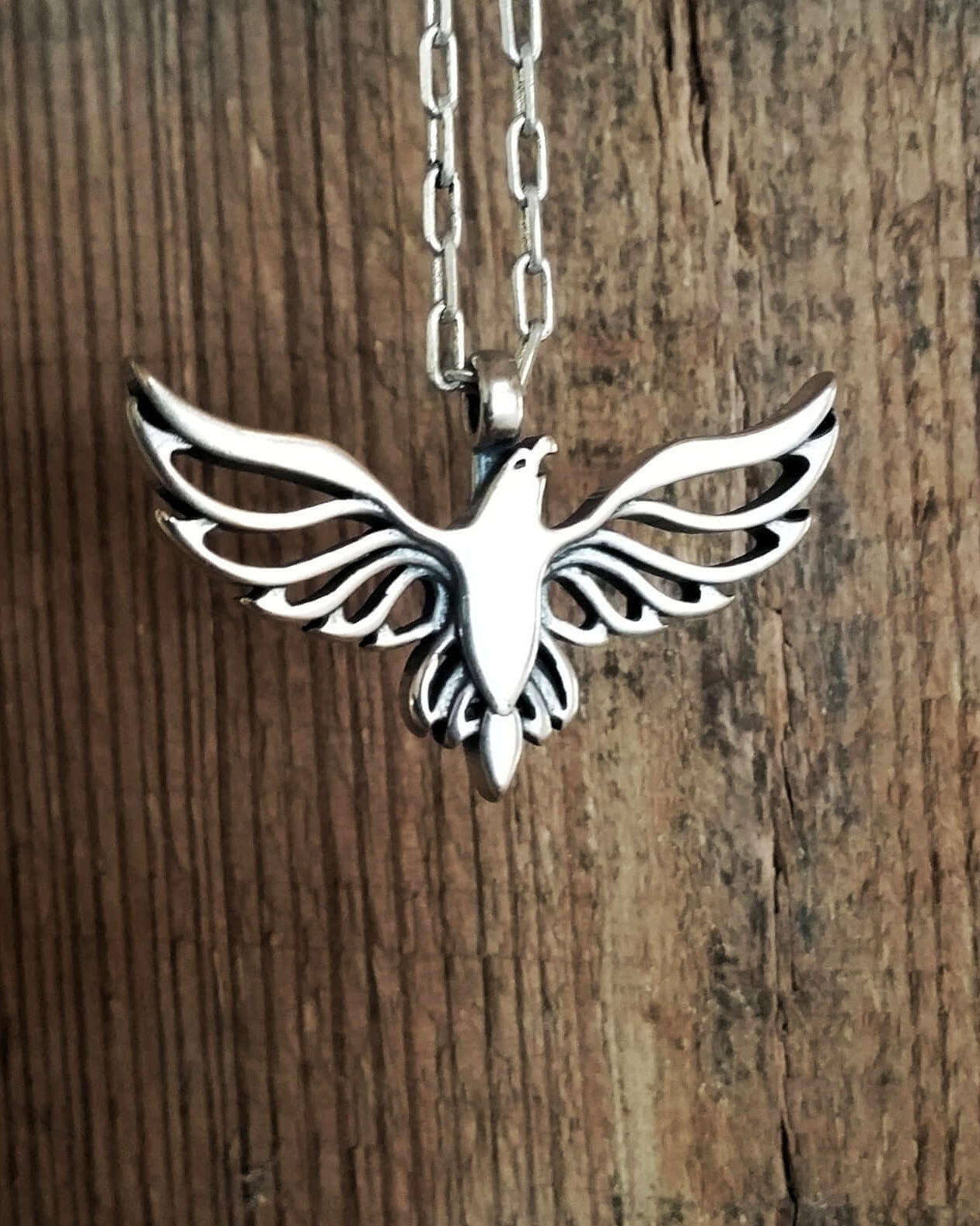 FREEDOM Soaring Eagle Necklace - Sterling Silver