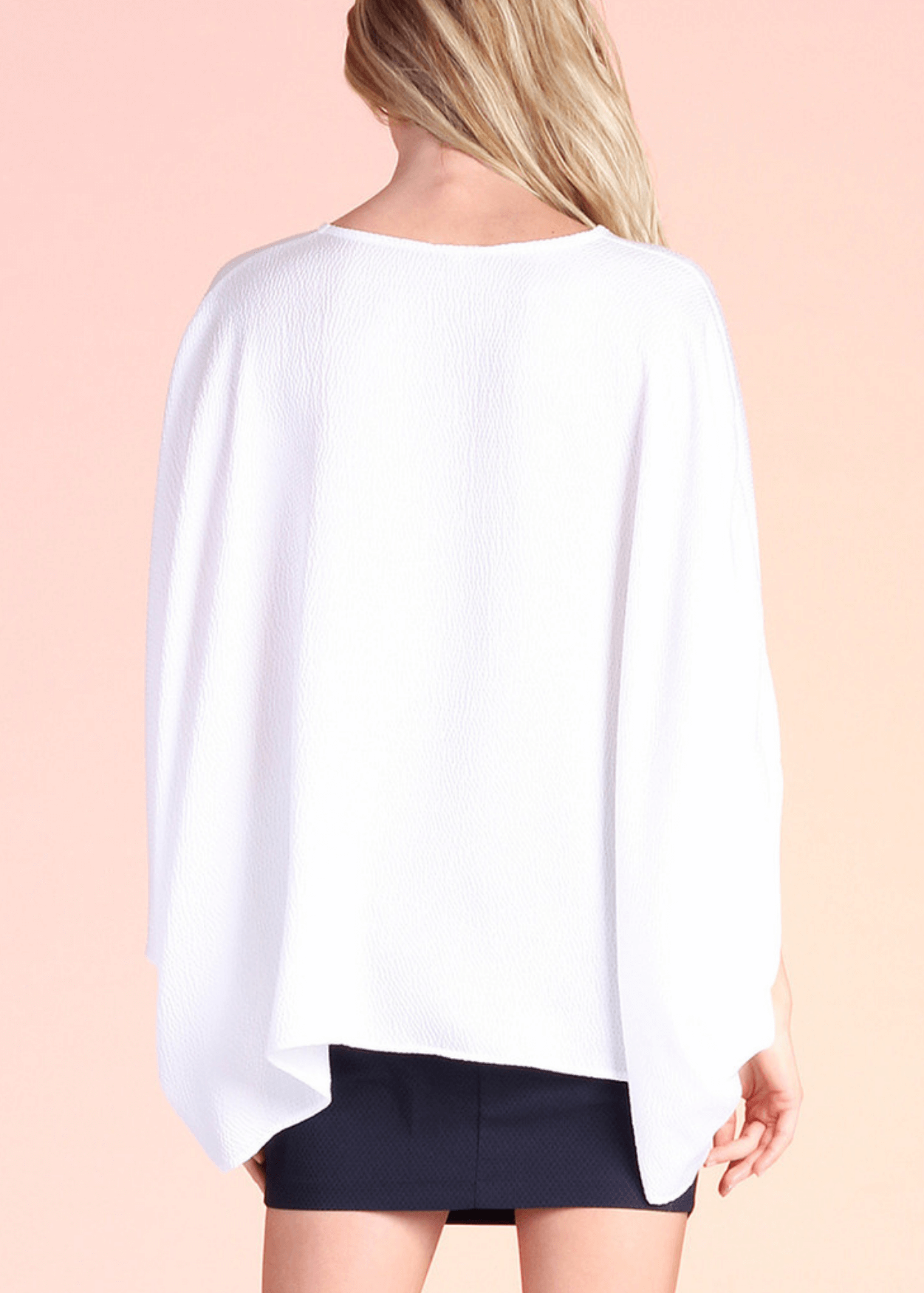 Claire V-Neck Caftan Top in Bright White