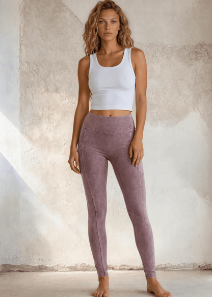 Plano Perfect Fit Pocket Leggings (Mauve Denim)