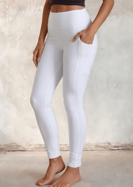 Plano Perfect Fit Pocket Leggings (Solid White)