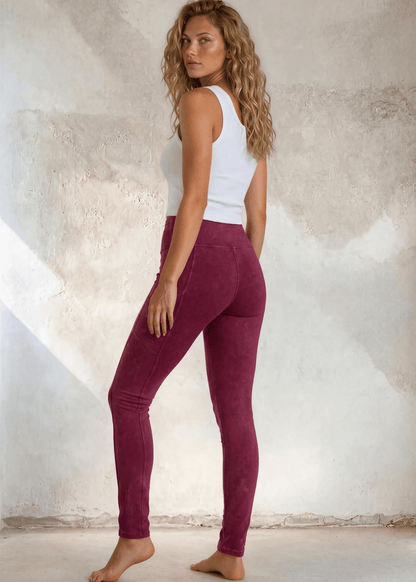 Plano Perfect Fit  Pocket Leggings (Raspberry Denim)
