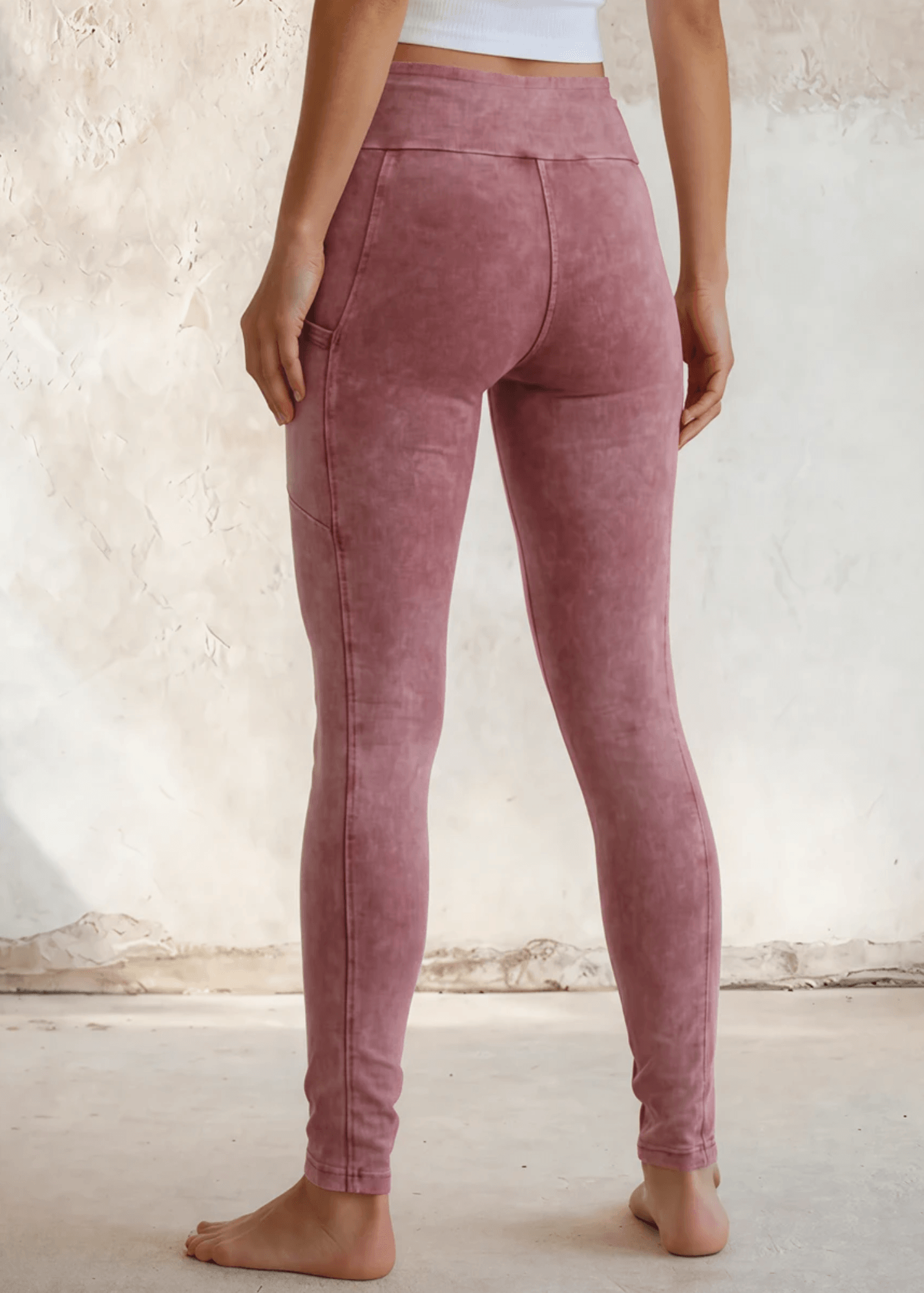 Plano Perfect Fit  Pocket Leggings (Pink Denim)