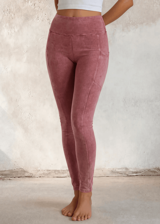 Plano Perfect Fit  Pocket Leggings (Pink Denim)