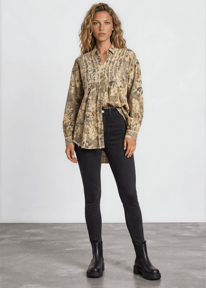 Jaded Gypsy Vintage Army Green Floral Jacket