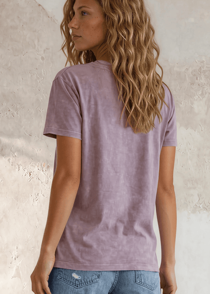 Jessie Tee - Mineral Washed Cotton T-Shirt (Lavender) Made in USA