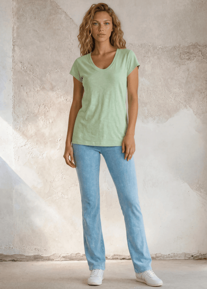 Meghan Tee Soft and Lightweight in Neil Green