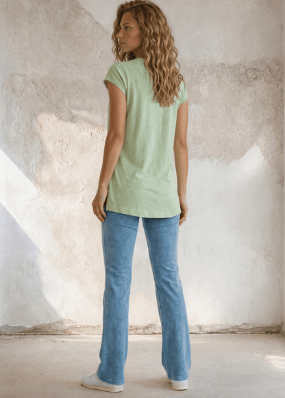 Meghan Tee Soft and Lightweight in Neil Green