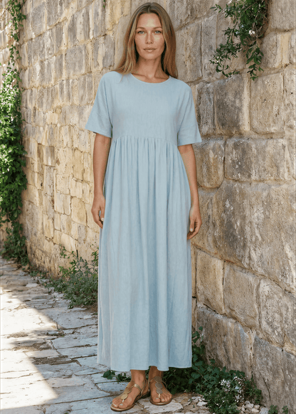 Dusty  Mint Tri-Blend Midi Dress